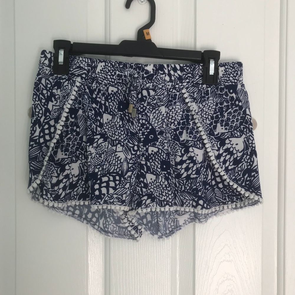🌊LILLY PULITZER NAVY WHITE SHORTS LACE🌊